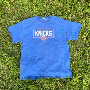 Knicks Blue Logo Tee XL NBA